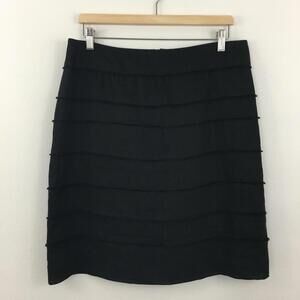 Talbots Women’s 100% Linen Black Skirt Size 12P